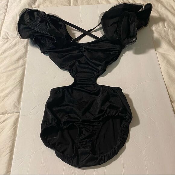 Kelle dance solo costume black COLOR THEORY 5343 ORGANDY SKIRT 4231 2 piece SA - Picture 6 of 7